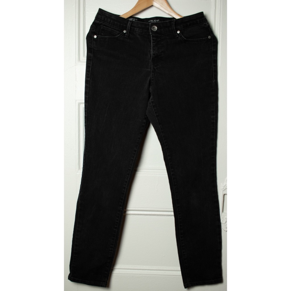 Nine West Cigarette Fit Black Denim Jeans